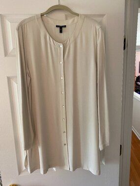 Eileen Fisher Bone Silk Tunic